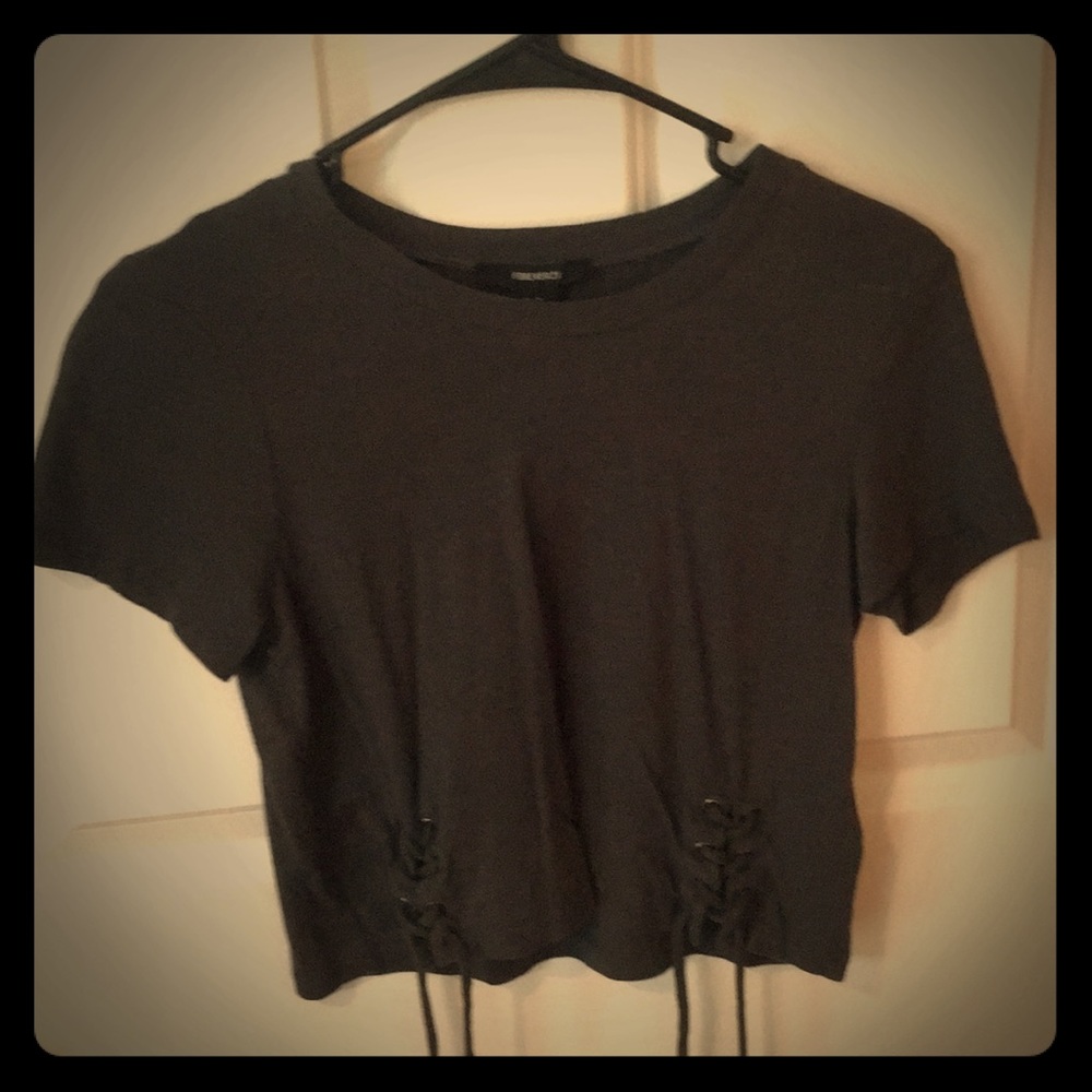 Dark grey crop top
